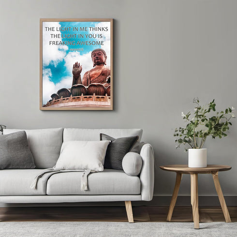 Posterizer 1 pcs-Zen Decor-Buddha Spiritual Funny Wall Art-Quotes-Motivational & Inspirational Art-Gift For Buddhism Meditation philosophy Fans- u...